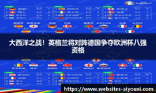 大西洋之战！英格兰将对阵德国争夺欧洲杯八强资格